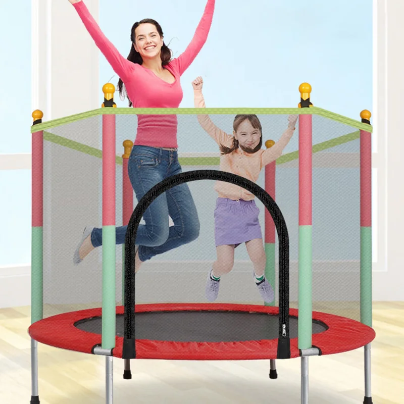 Фото Высококачественный батут для дома Детская комнатная кровать прыжков детский и