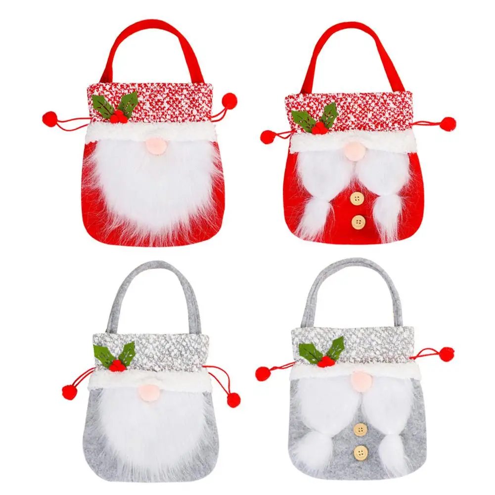 

Рождественские подарочные пакеты на шнурке, безликая кукла, Санта-Клаус, переносной Подарочный пакет, Рождественский мешок для конфет, новы...