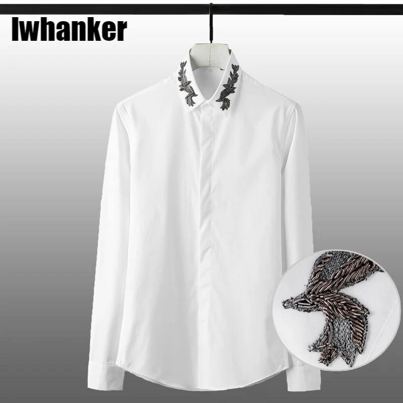 

Мужские рубашки из хлопка lu, роскошные индийские мужские рубашки с длинным рукавом и вышивкой, однотонные мужские рубашки размера плюс 4xl