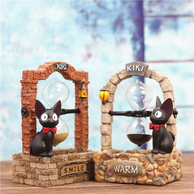 Kiki's Delivery Service модель игрушки Аниме Фигурка Смола креативный Черный кот улыбка