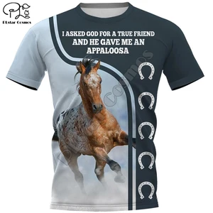 Мужские и женские Аппалуза 3d принт футболка лето чистокровная футболки с лошадьми футболки, повседневные топы с короткими рукавами в уличном стиле быстросохнущая футболка