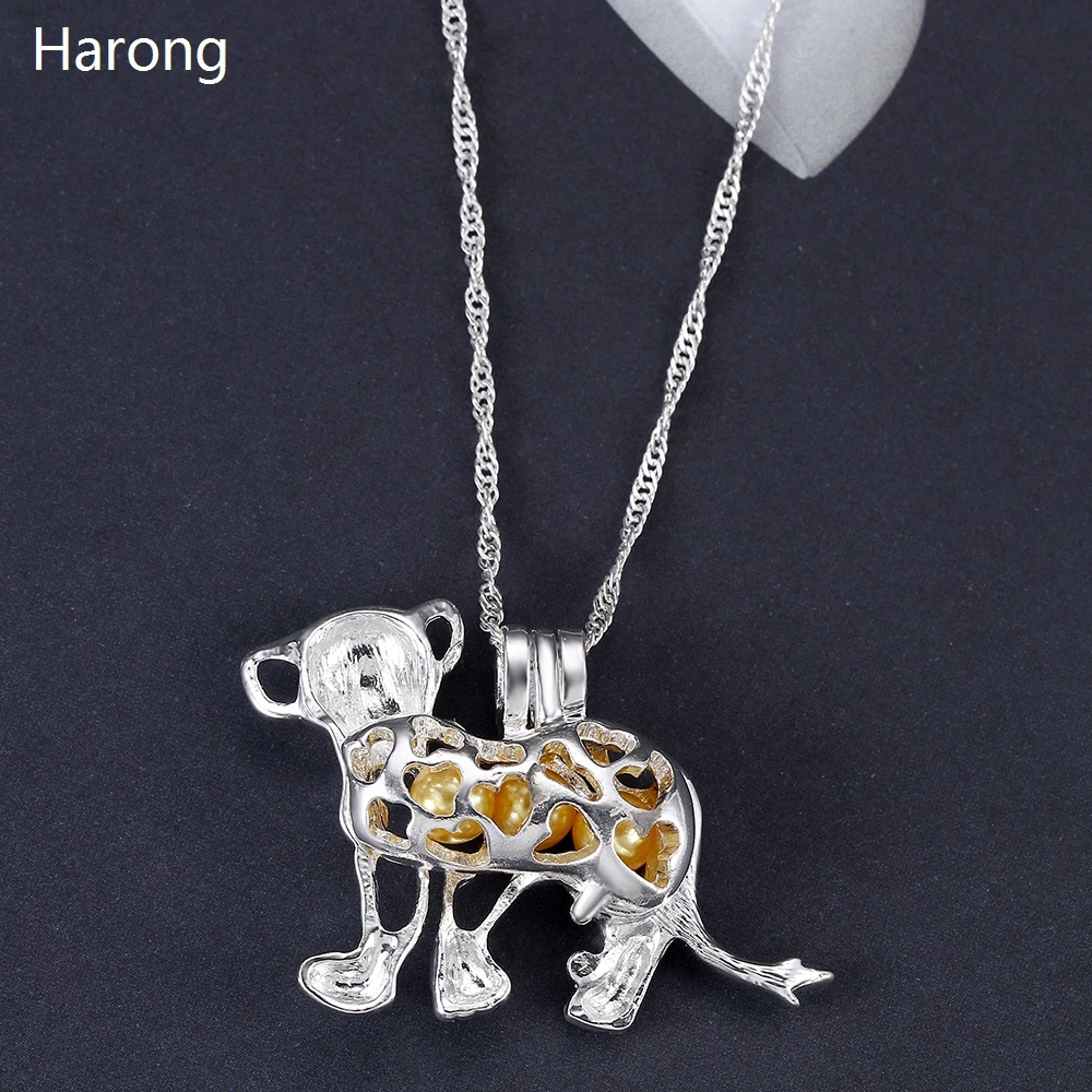 Жемчужное ожерелье с анимацией Король Лев качественное из нержавеющей стали