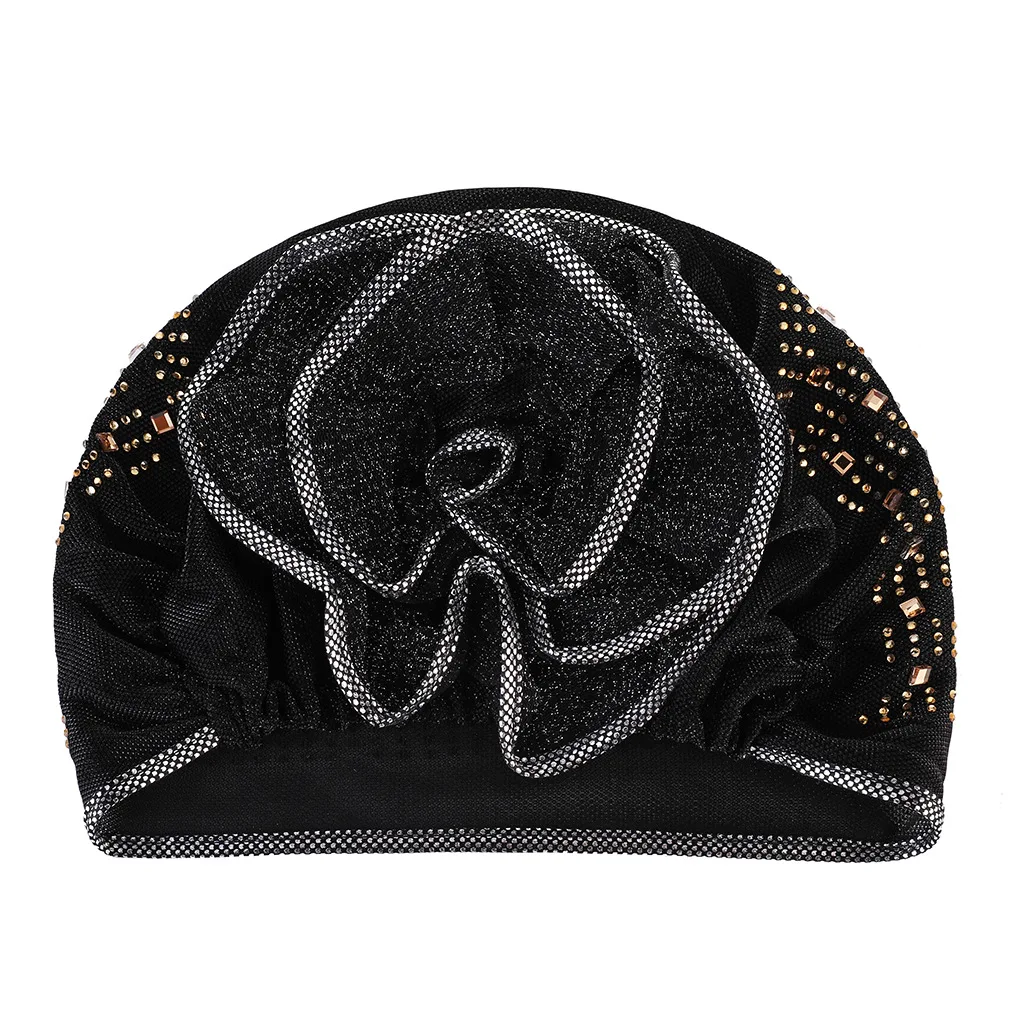 

New Fashion Women African Pattern Flower Turban Muslim Turban Headscarf Headwrap Ladies Chemo Cap Bandanas Hair Accessories
