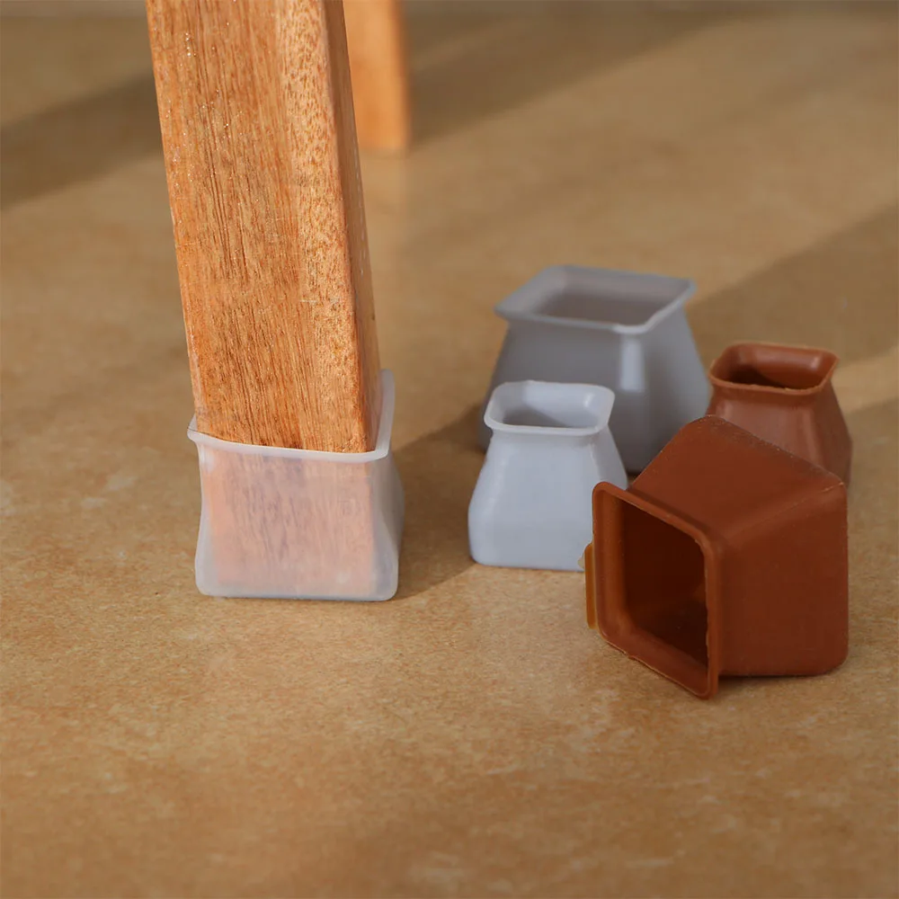 

10 шт в упаковке, новая силиконовая ножка стула шапки квадратный белые и Серые майки Цвет покрытие стола средства ухода за кожей стоп колодки...