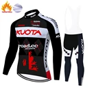 Комплект велосипедных Джерси ProTeam KUOTA, Мужская зимняя теплая флисовая велосипедная одежда, мужские 20D gel mayot bicicleta hombre