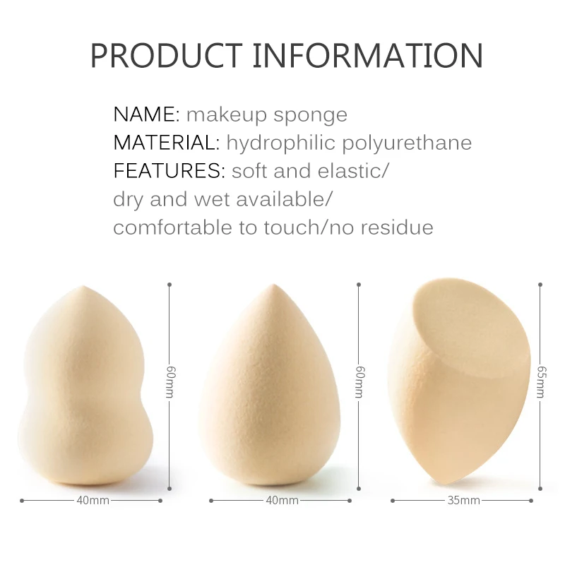 1 шт. мягкая губка для макияжа в виде капель воды |