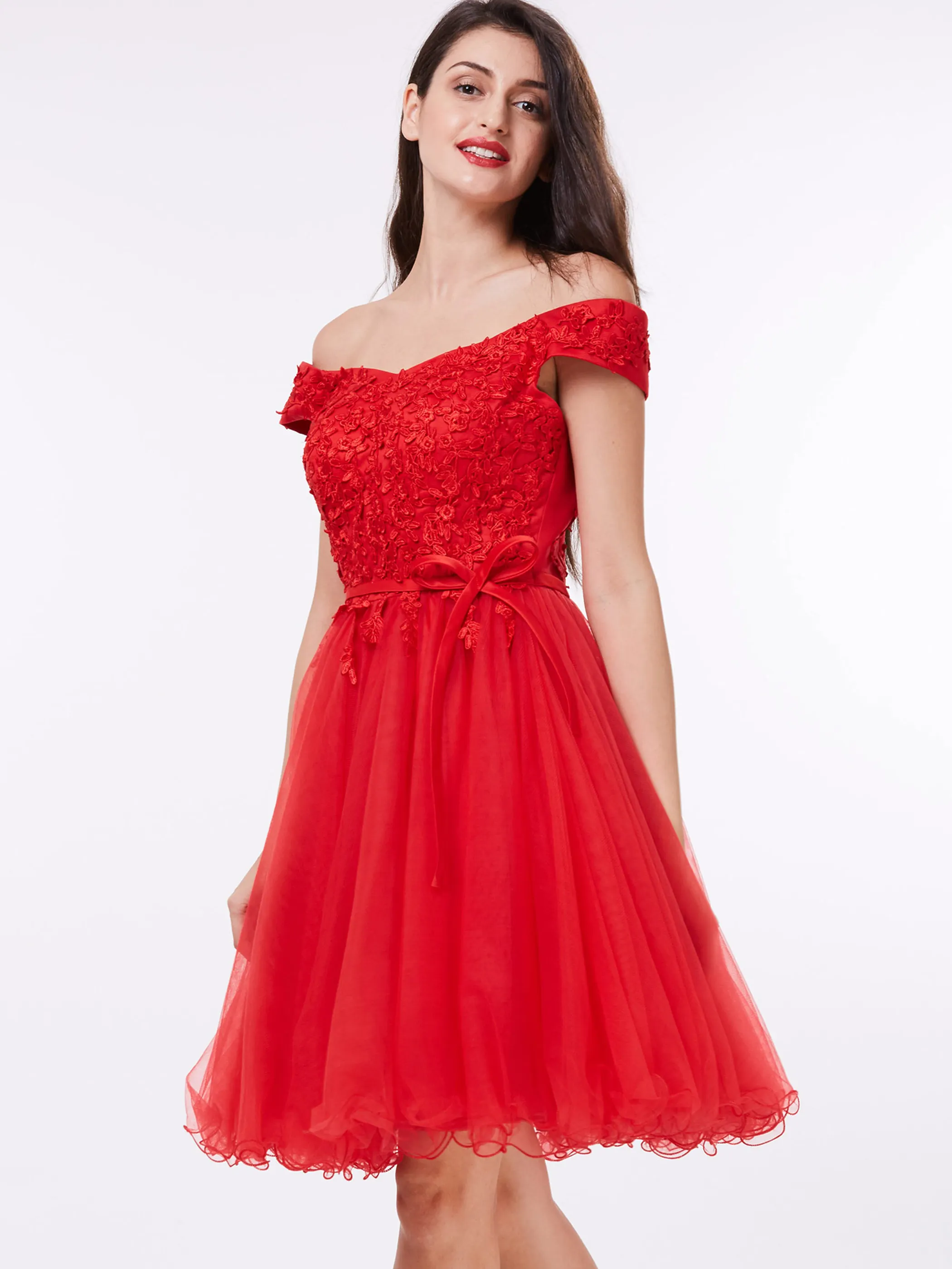 Красное Сетчатое лоскутное вечернее платье для выпускного вечера женское