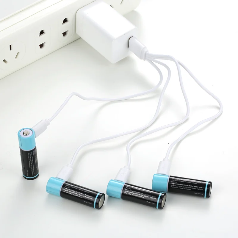 GTF емкость 1,5 V 1500mAh AA литий-ионная батарея 2550mwh литий-полимерный с USB перезаряжаемой литиевой usb батареей+ usb-кабелем