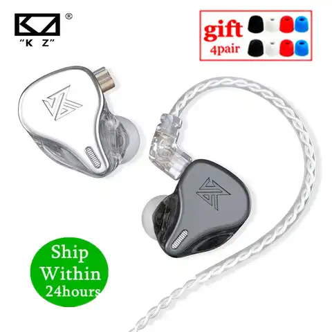 Hi-Fi наушники-вкладыши Наушники KZ DQ6 3DD, наушники-вкладыши с монитором и шумоподавлением, музыка для занятий спортом, KZ ZSTX ZSN PROX EDX ZSX ASX ZS10PRO