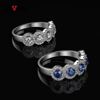 oevas luxury 100 925 sterling silver created moissanite sapphire gemstone wedding engagement ring party fine jewelry wholesale