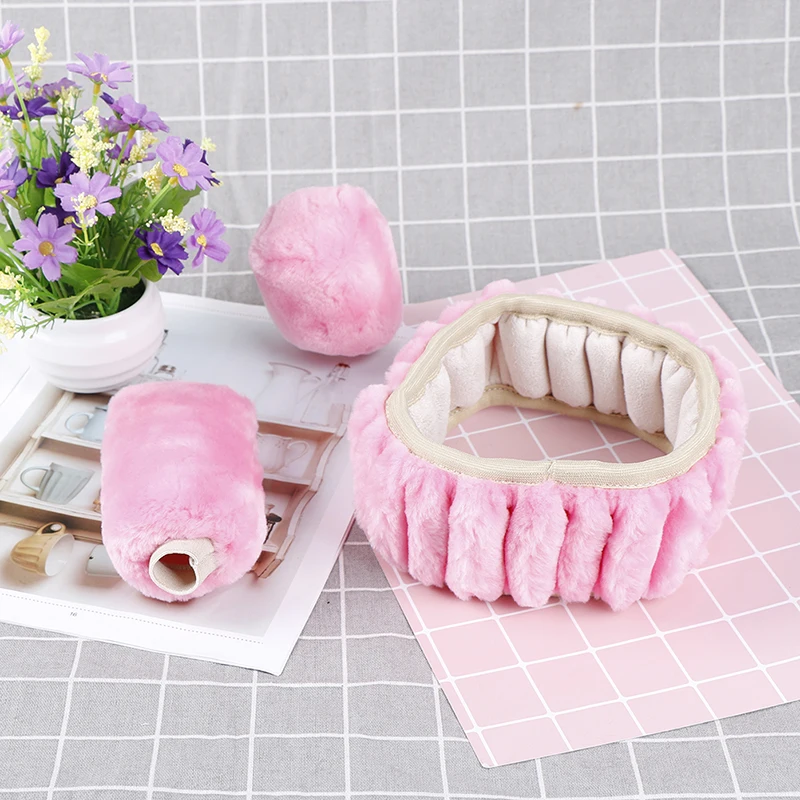 Зимние розовые мягкие теплые плюшевые шерстяные магнитные Чехлы для ручных