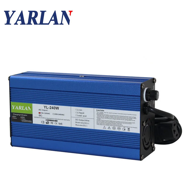 

46.2V 4A Charger 11S 40.7v Li ion Battery Charger With Cooling fan, Aluminum Shell quick Charger, quick Charger