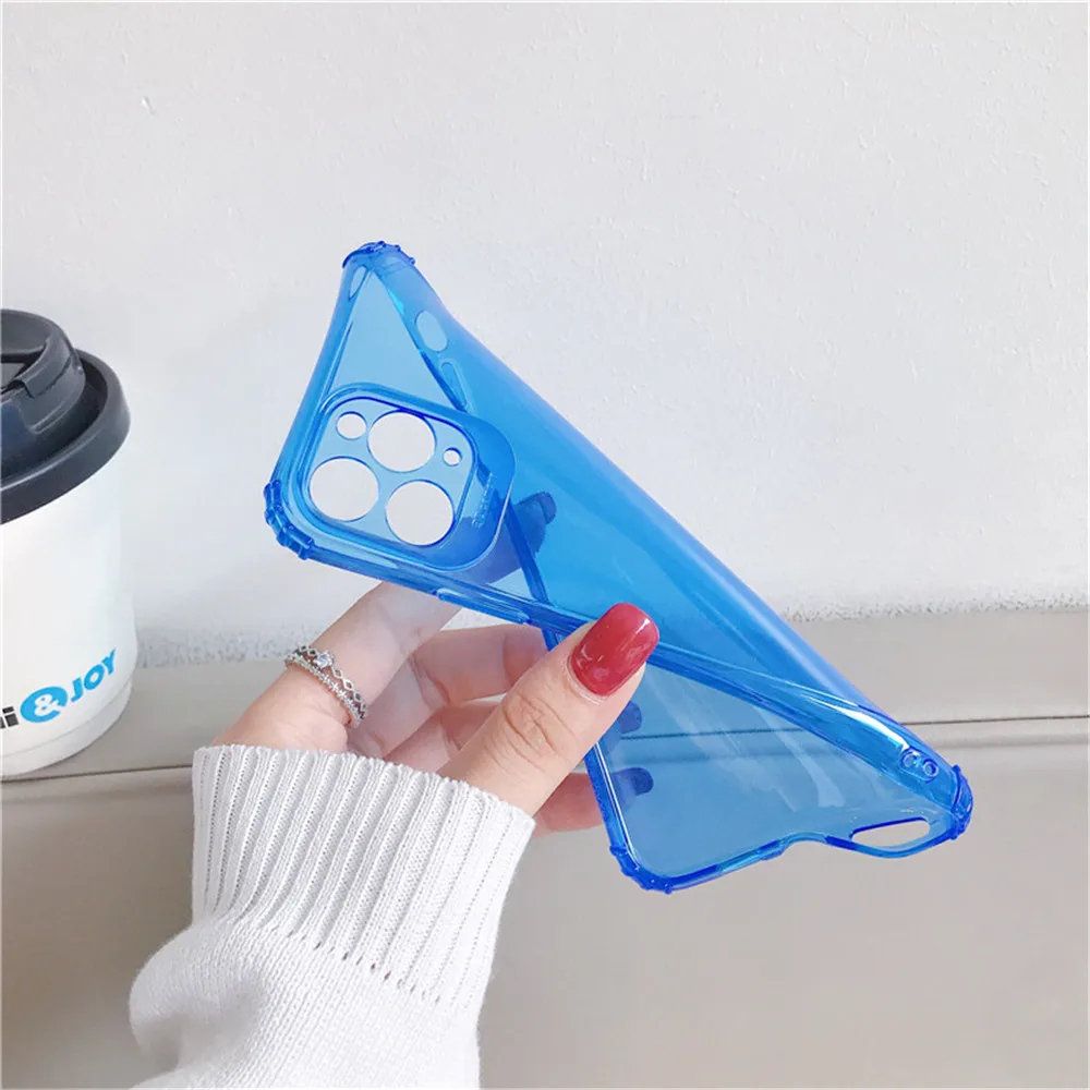 Неоновый флуоресцентный розовый противоударный чехол для телефона iPhone 11 Pro Xs MAX XR