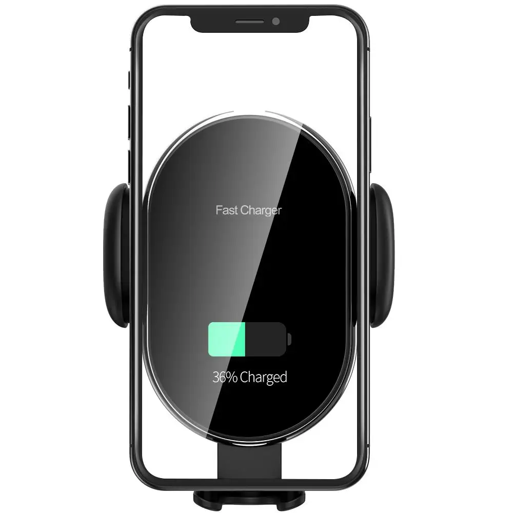 10 Вт Беспроводная зарядка автомобильный держатель телефона сильный зажим с