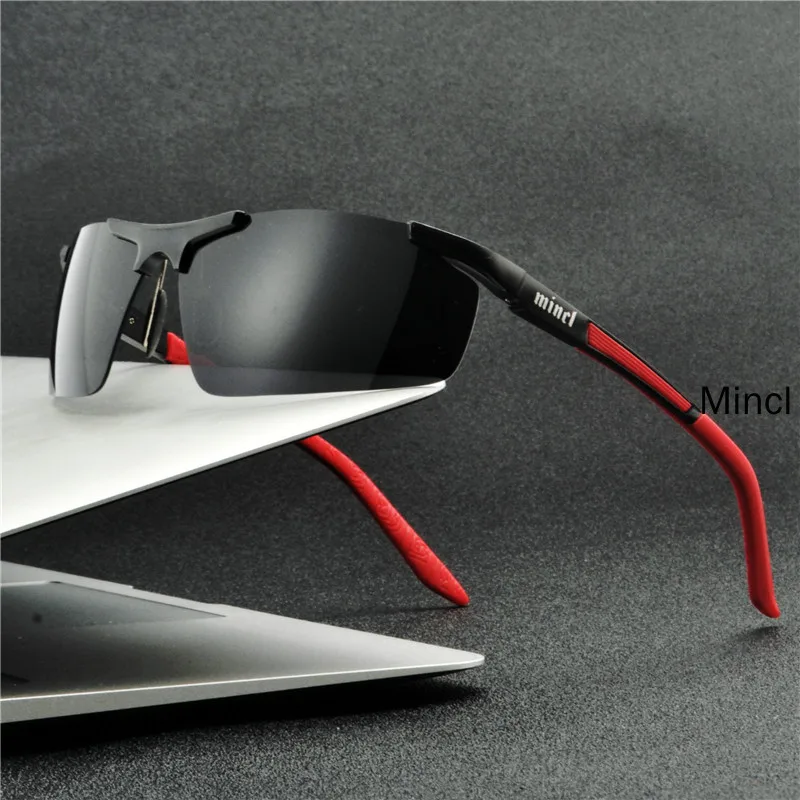 Мужские солнцезащитные очки из алюминиево магниевого сплава прямоугольные для