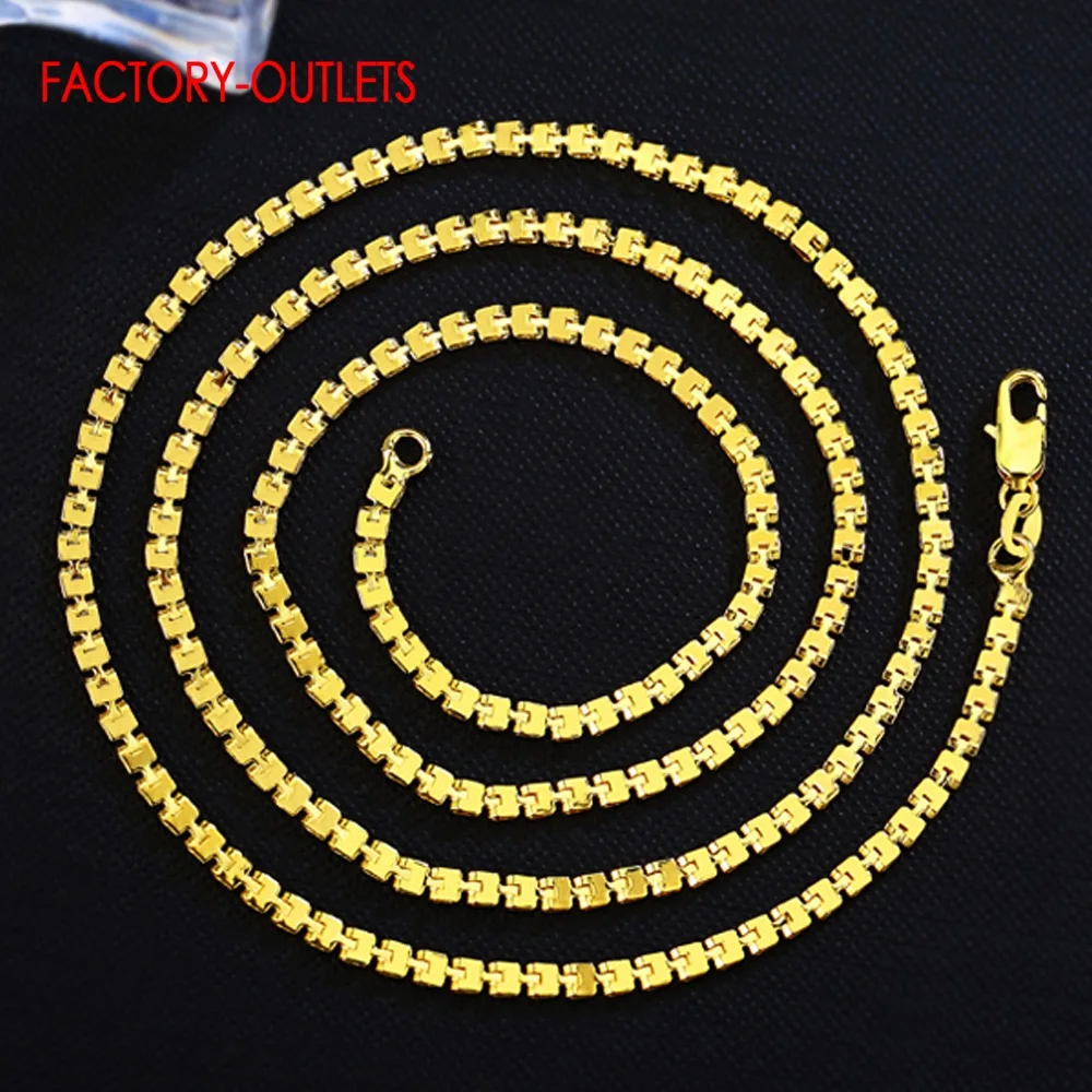 Новейший дизайн лучшая цена золотой цвет квадратная цепочка для женщин и девочек