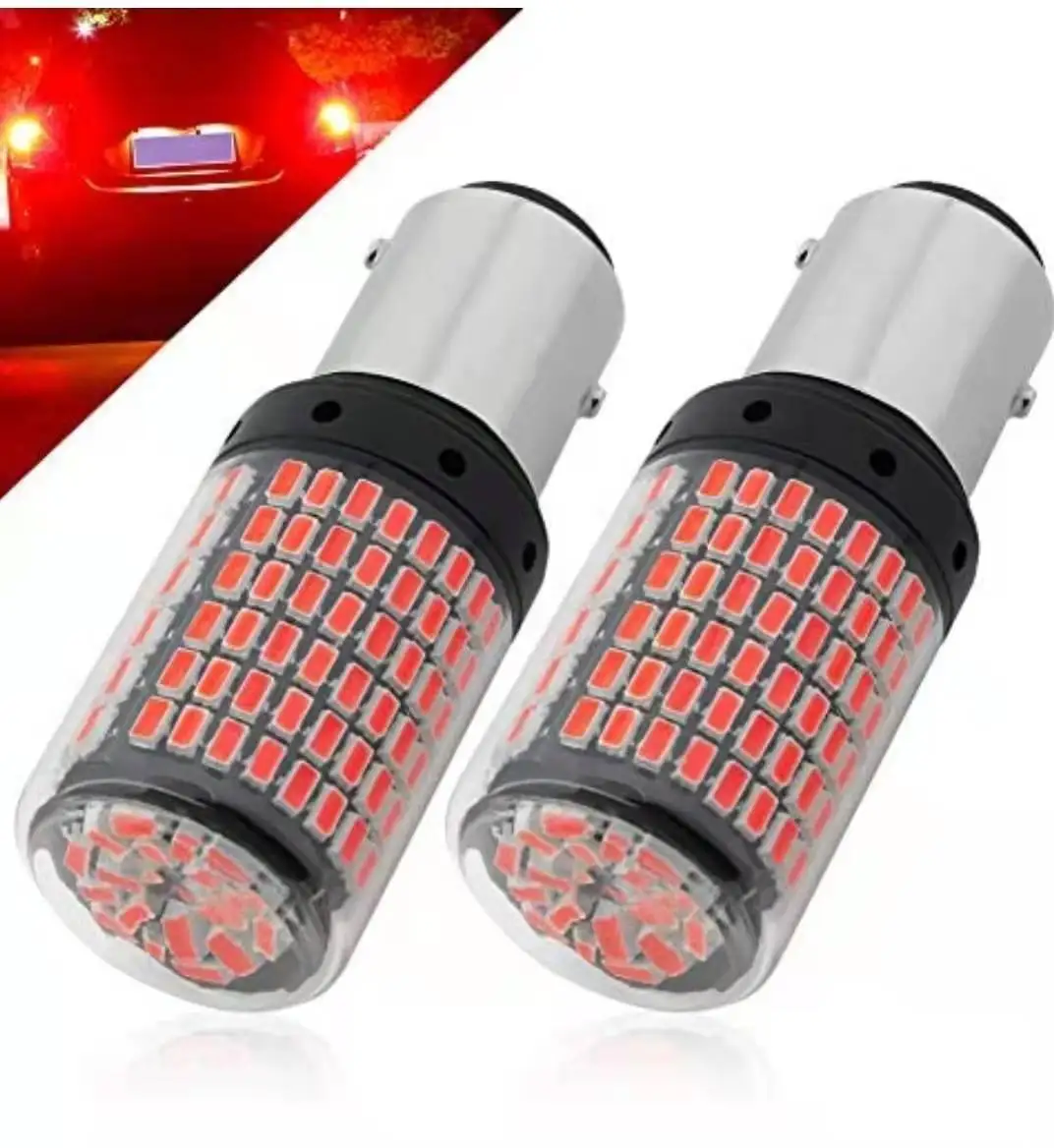 

1x 14.8Watts 9-30V Super Bright 1157 BAY15D 2357 2057 LED Bulbs Red 144-SMD 3014 Chips For Car RV Reverse Lights Turn Signal Li