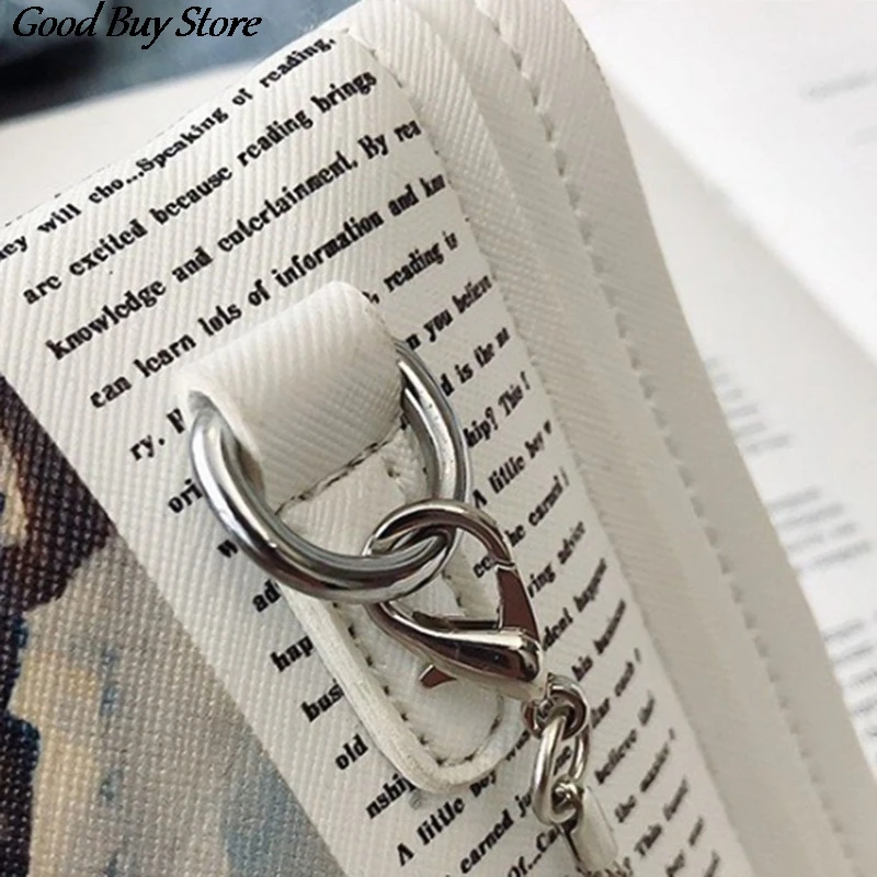 

Newspaper Print Design Crossbody Messenger Bag Women Casual Flap Envelope Bags Day Clutches Purse Chain Shoulder Bag PU Handbag