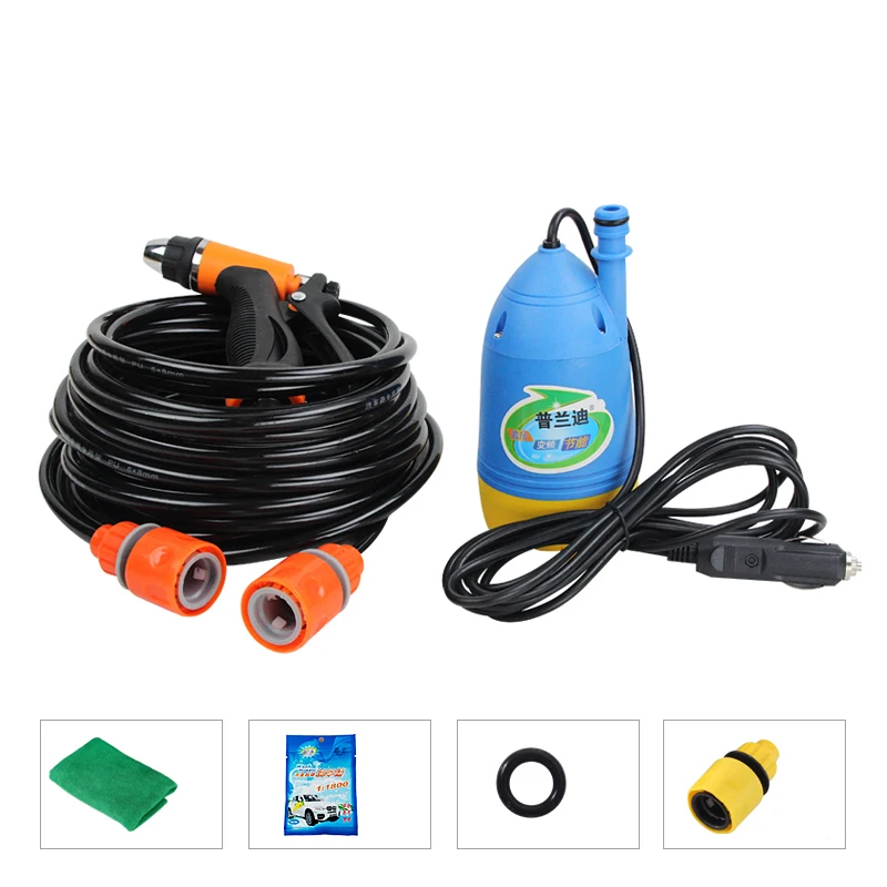 Водяной насос высокого давления портативный моечный аппарат 80 Вт 12 В|Садовые