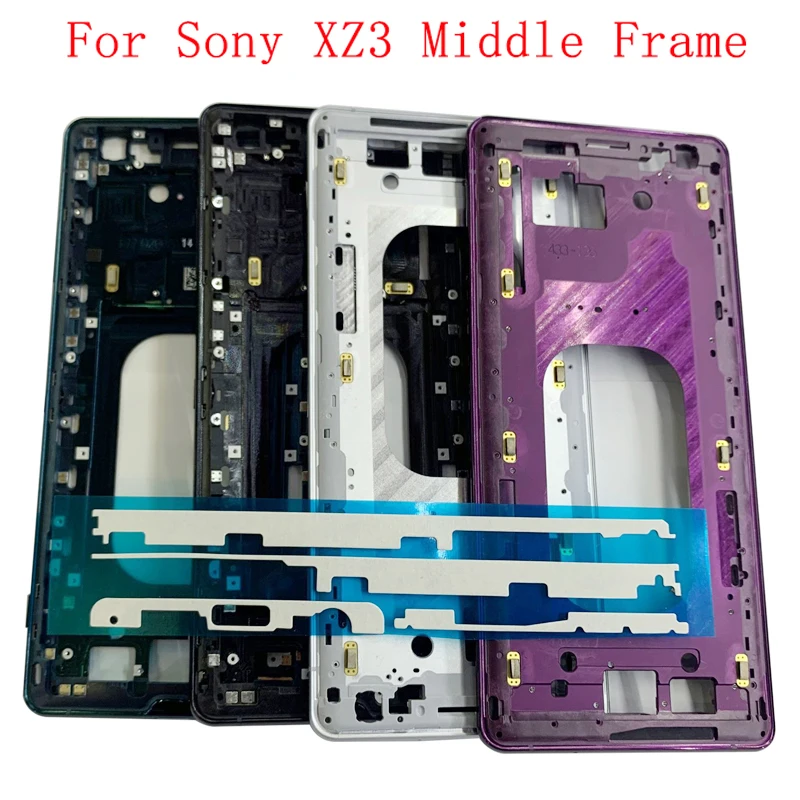 

Middle Frame Housing LCD Bezel Plate Panel Chassis For Sony Xperia XZ3 Phone Metal Middle Frame with Adhesive Sticker