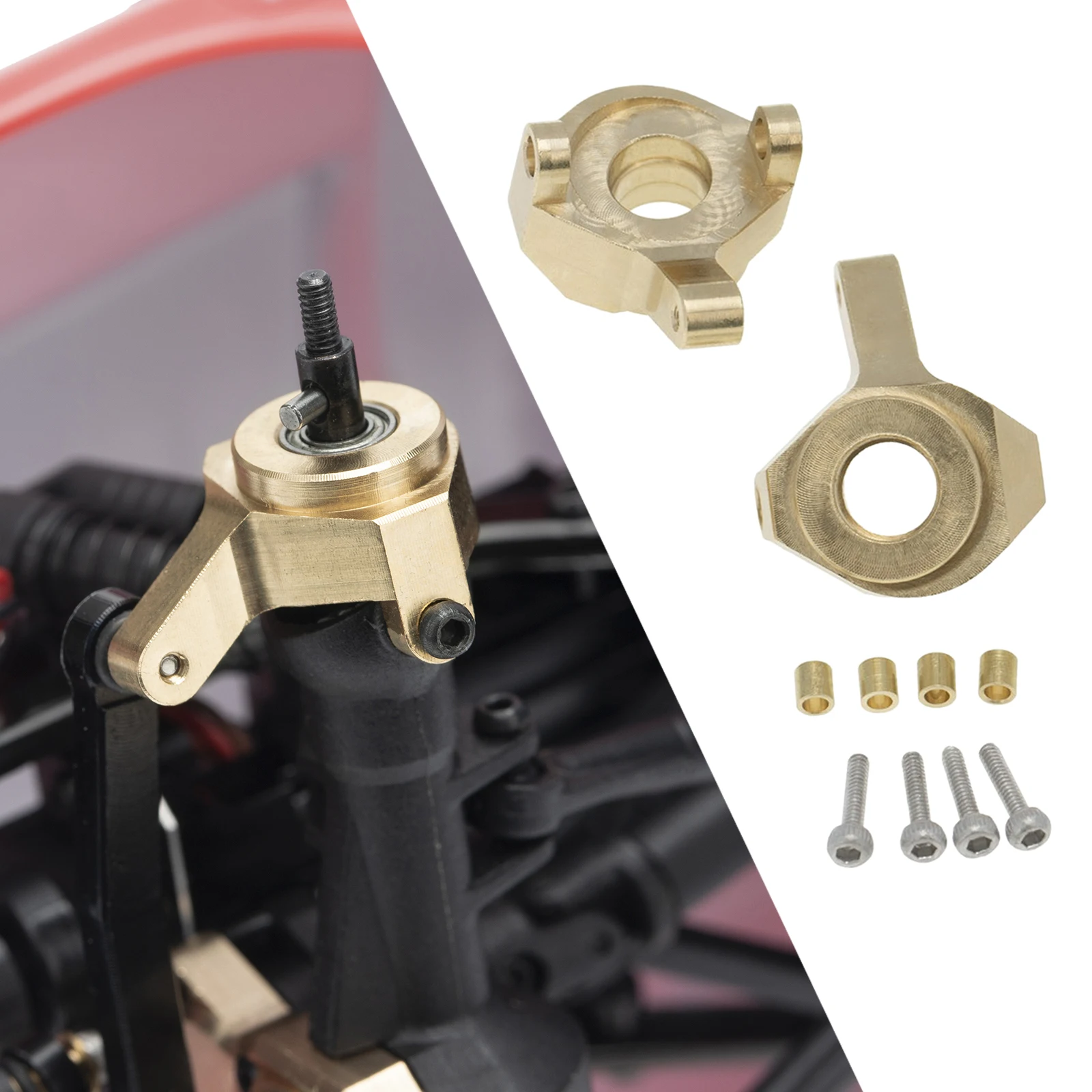 

2pcs RC Car Steering Knuckle Accessory Replae Part for Axial SCX24 90081 RC