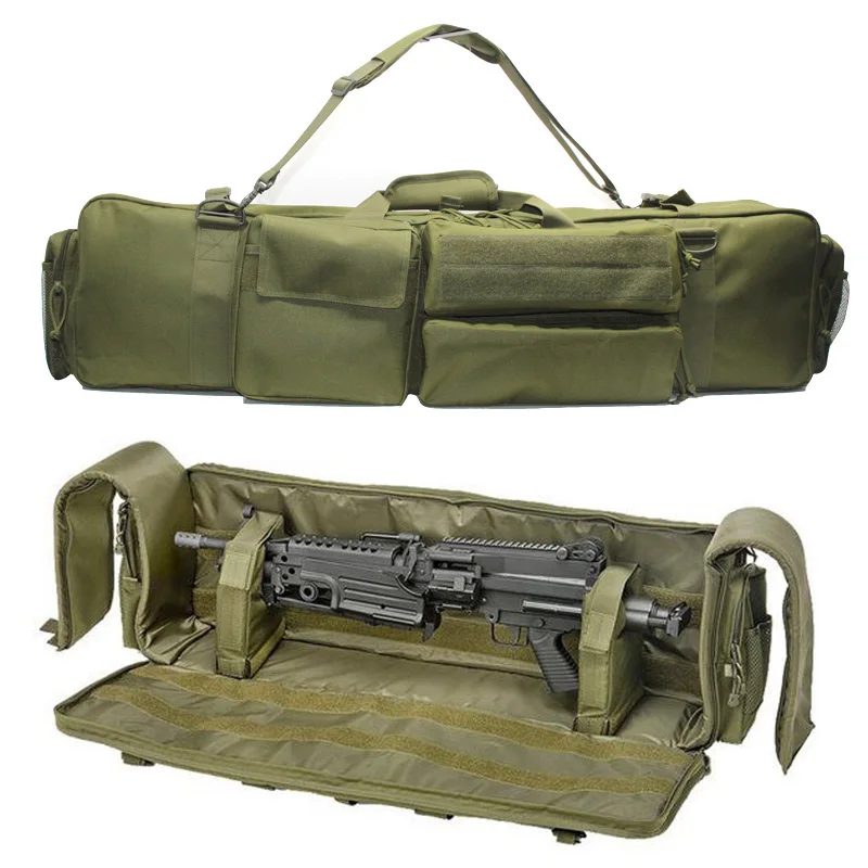 

Tactical M249 Double Rifle Bag Airsoft Gun Case for SAW M4A1 M16 AR15 Military Carbine Protection Bag Backpack Hunting Accessory