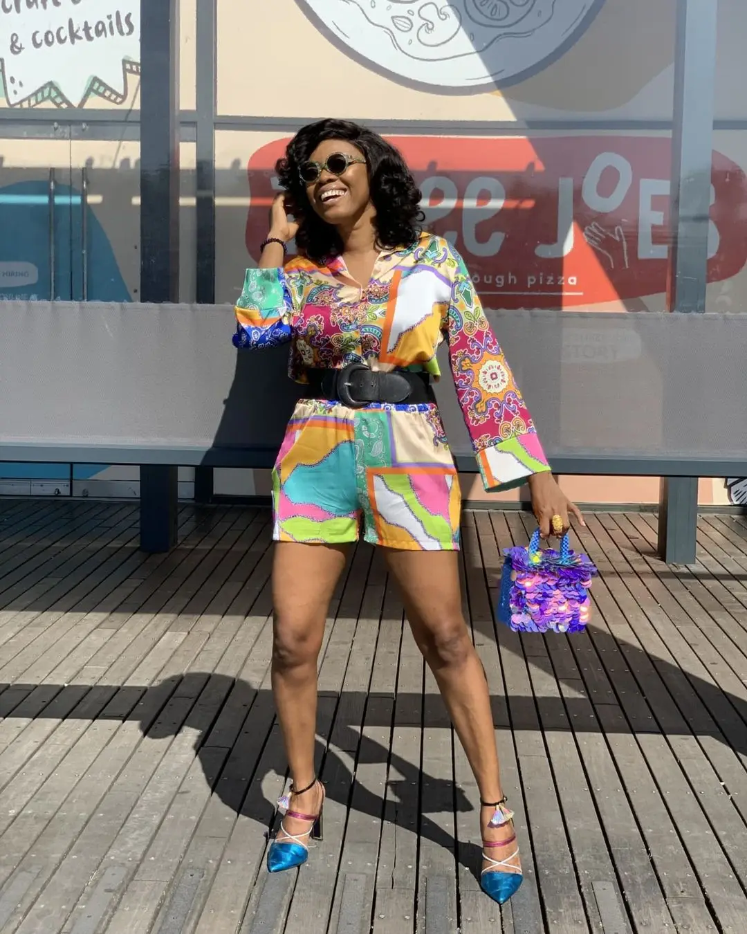 

Осенний комплект из 2 предметов, рубашка с длинным рукавом и шорты с принтом в стиле бохо, винтажный комплект из двух предметов, Женская Клуб...