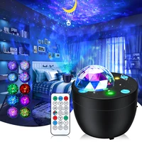 starry sky galaxy projector ocean wave led night light music player remote star rotating night light luminaria for kid bedroom