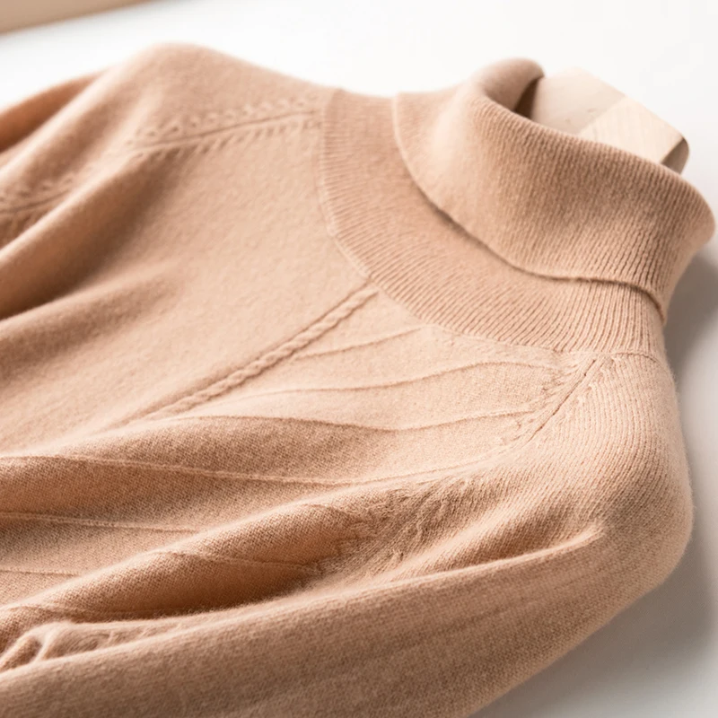 Женский трикотажный пуловер водолазка с длинным рукавом 5 цветов 100%