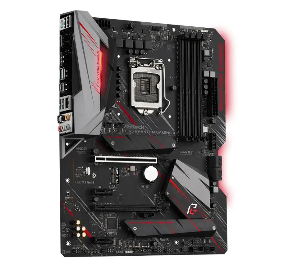 ASRock B365 Phantom Gaming 4 For Intel LGA 1151 Socket SATA3 Ultra M.2 Interface USB 3.1 Type A+C DDR4 ATX Desktop Mainboard | Компьютеры