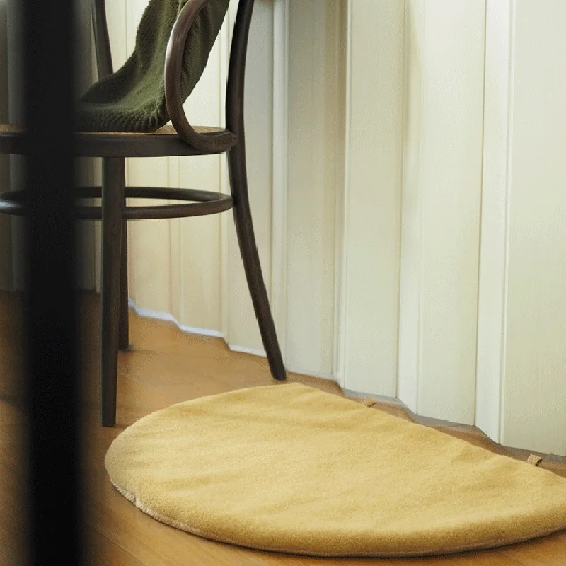 Ретро ковер для спальни мягкий шерстяной полукруглый скандинавский винтажный