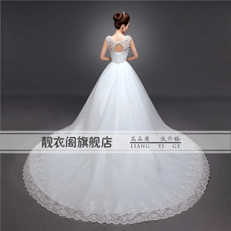 

New Fashion Backless A Line Lace White Ivory Wedding Dresses 2019 Sleeveless scoop Bridal Wedding Gown Robe De Mariage