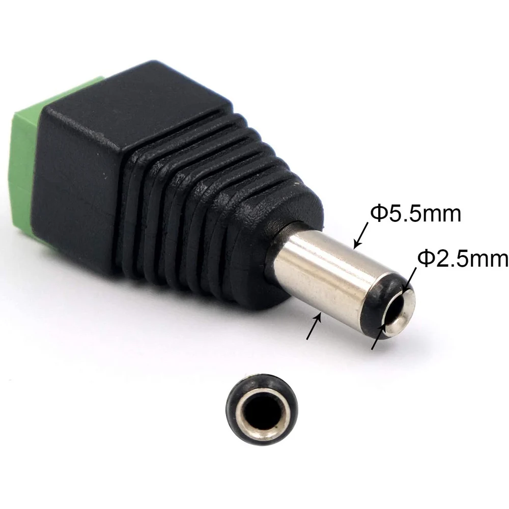 Разъем постоянного тока 2 5 мм x разъем Штекерный адаптер Соединительный 12 В 10 А