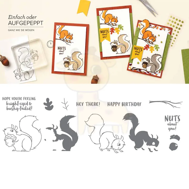 

Nuts About Squirrels Metal Cutting Dies Stamp Scrapbooking Make Photo Album Card DIY Paper Embossing Craft Supplie Handmade 2021