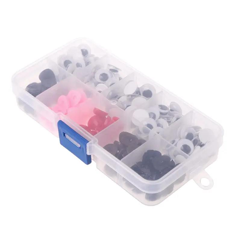 

150pcs Self-Adhesive Plastic Safety Eyes With 75pcs Flat Noses For Bear Doll Puppet Handmade Crafts Children DIY Toys