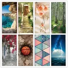 Настенная 3D Бумага из ПВХ с рисунком, декоративные настенные наклейки на двери книжной полки, для озера, моря, домашний декор, самоклеящаяся водонепроницаемая бумага для спальни