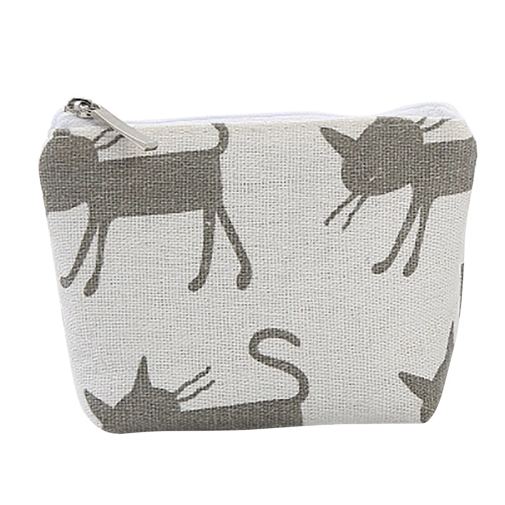 1PC Unisex Canvas Purse Card Key Mini Pouch Bag Small Zipper Coin Holder Wallet 2020 dropshipping | Дом и сад