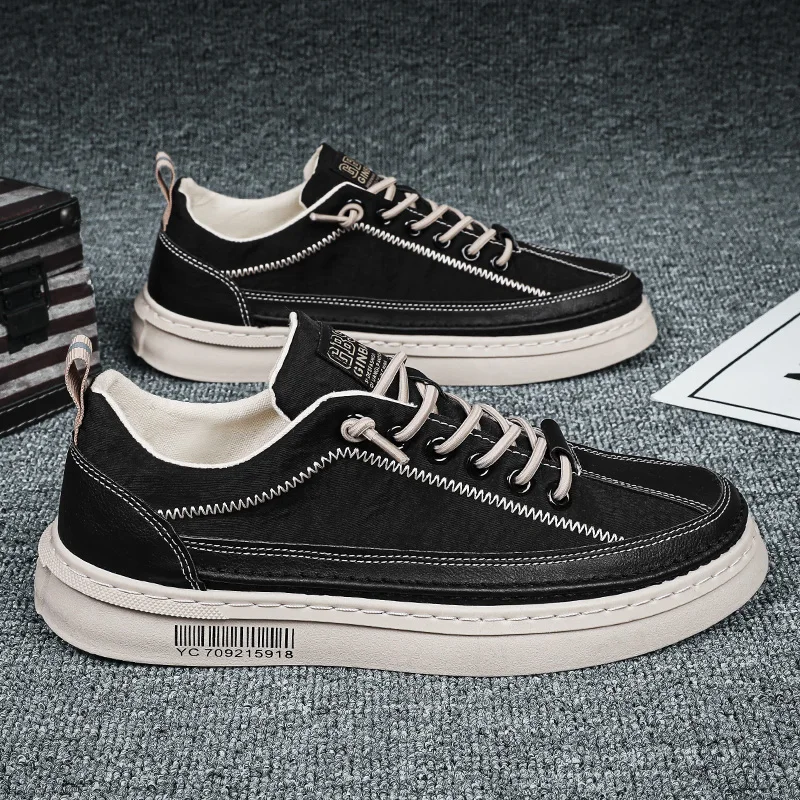 

Men's Shoes Summer Breathable Loafers Waterproof Footwear Leather Personality Trendy Vulcanized Shoes Men's Shoes