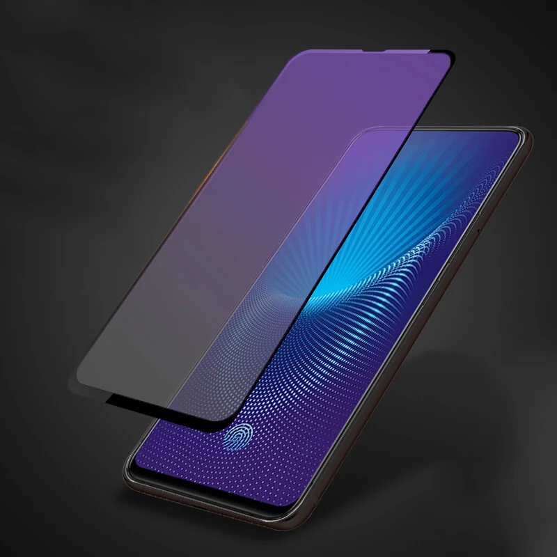 Full Cover Anti Blue-ray Glass Protector For VIVO V17 Pro Screen Film V17pro Silk Printing with Edge | Мобильные телефоны и
