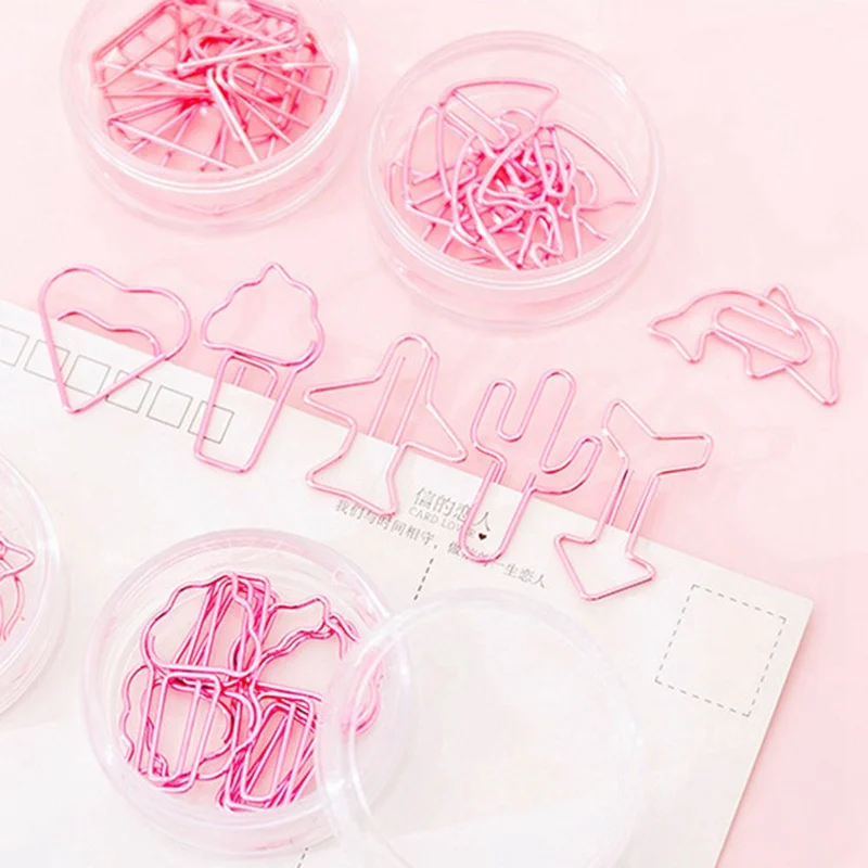 8 шт./компл. мультфильм форма Мини бумажные зажимы Kawaii Канцелярские прозрачные связывающие зажимы фотографии билетов заметки письмо Скрепка