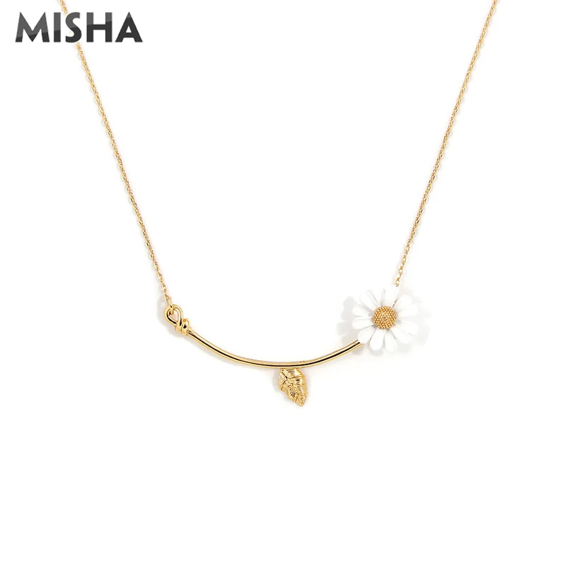 Миша модное ожерелье с подвеской для женщин ручной работы белый цветок пчела