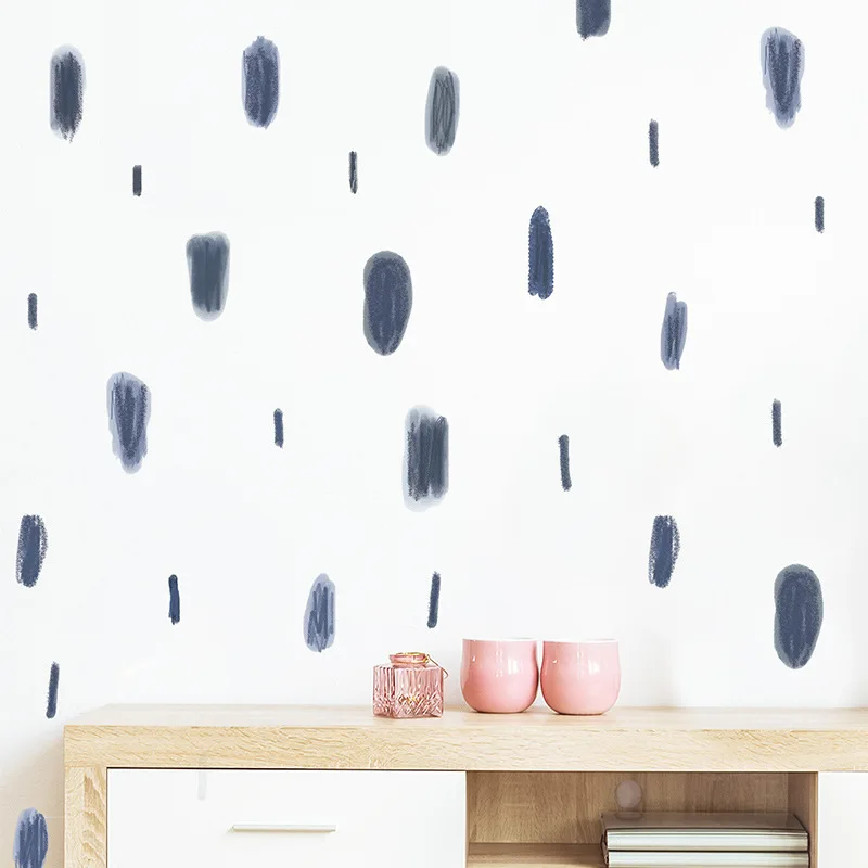 

Ink Raindrops Bedroom Wall Stickers for Living Room Home Beautification Decorative Self-Adhesive Wallpaper Decals