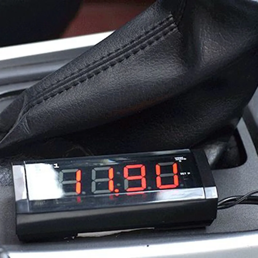 Автомобильный 3 в 1 12 цифровой автомобильный термометр Вольтметр измеритель