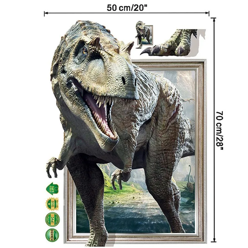 3D детская комната реалистичный динозавр сломанная стена спальня гостиная фон