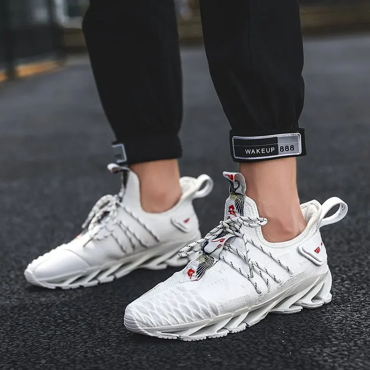 2019 Fashion High Top chunky Sneakers Platform embroidery Men Hip Hop Street fly weave trainer tenis Cool Shoes | Обувь
