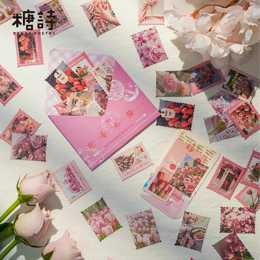

40Pcs/lot Flower Series Stickers Decoration Scrapbooking Paper Creative Stationary Sticker School Supplies Ins Style