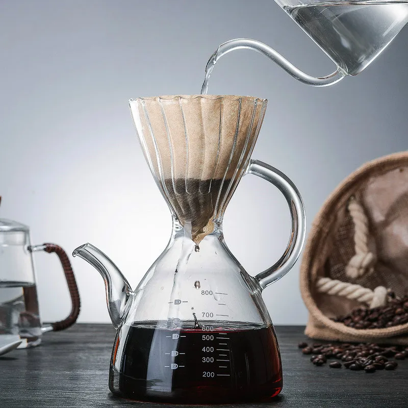 Кофейная капельница 800 мл V60 термостойкая Смола бариста инструменты кофе