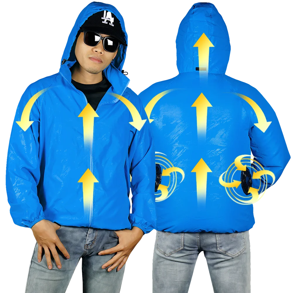 

Summer Fishing Clothing Fan Cooling Vest USB Charging Waistcoat Welding Outdoor waterproof jacket Air Conditioning Clothes Vest