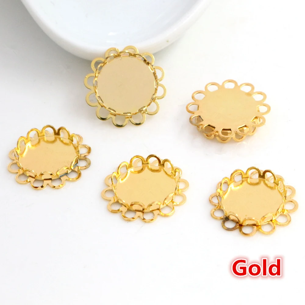 20 шт 12 мм Внутренний размер 4 цвета позолоченный латунный материал Простой стиль