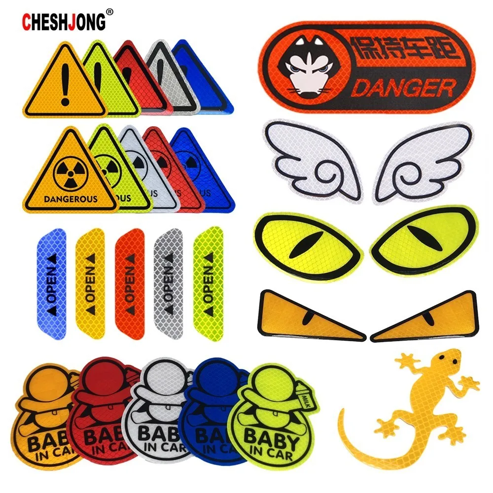 Автомобильная наклейка ночная супер светоотражающая лента предупреждающий знак